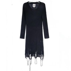[SOLD] UNIF Black Loose Strings Sweater Dress Size M
